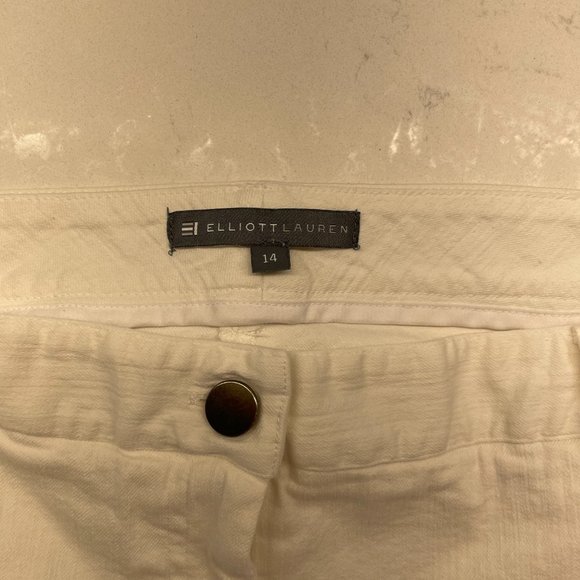 Elliott Lauren White Straight Leg Jeans,‎ Size 14 - Picture 4 of 6